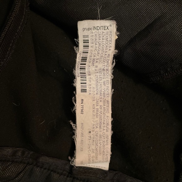 Zara XS Asymmetrical Black Envelope Skort Shorts - Picture 10 of 11